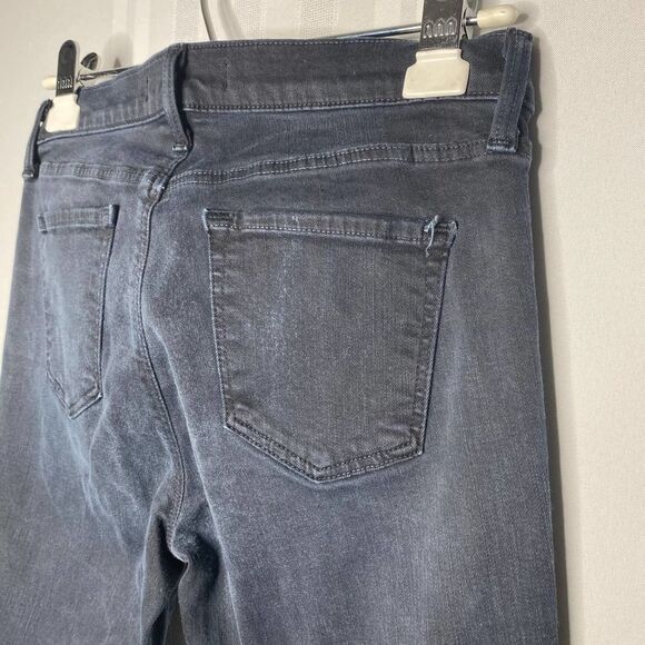 J Brand Skinny Jeans Occult Wash Factory Faded Black Dark Gray Pants Raw Hem 27 - Picture 6 of 11